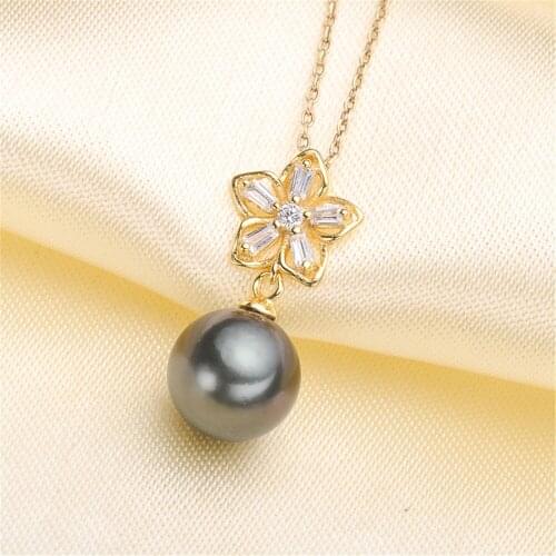 Factory Wholesale Real Solid S925 Sterling Silver Accessories DIY Jewelry Making Pearl Pendant For Women Charm Gift