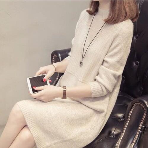 Mid-length Turtleneck Base Knit Sweater Tops 2021 Women Autumn Winter Knitted Pullovers Sweaters Long Sleeve Jumper Pull Femme