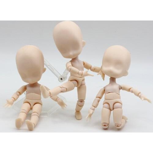 1/12 Nude Baby Dolls Toys Moveable 15cm Mini Baby Action Figure Toys DIY BJD Doll Ball Joint Body with Stand