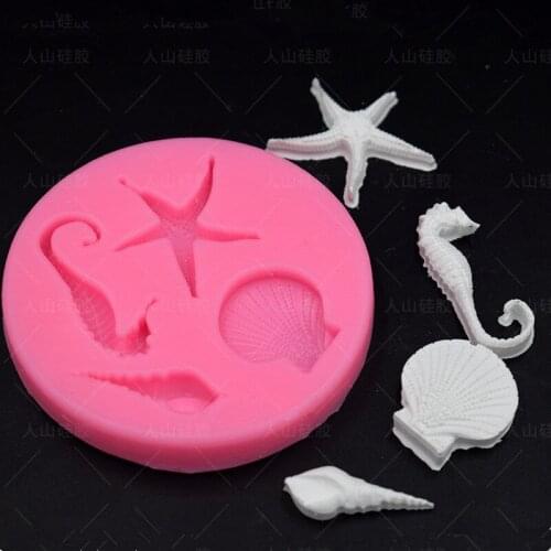 1PC Marine Animal Shaped Fondant Silicone Mold Craft Cake Decorating Tools Chocolate Pastry Tool Baking Mold LB 485