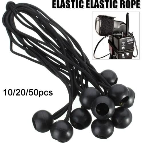 Hot Sale 10/20/50pcs Tent Fix Cords Heavy Duty Bungee Loop Cord Elastic Tarp Awning Rope Elastic Bands DIY Apparel Sewing Fabric