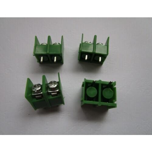 100 pcs Screw Terminal Block Connector 2pin Pitch 7.62mm Green Barrier Type DG7.62