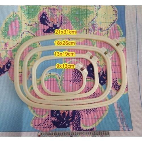 18x26cm 13x20cm 10x15cm adjustable plastic hoop square embroidery for cross stitch handcraft DIY handmade needlework craft free