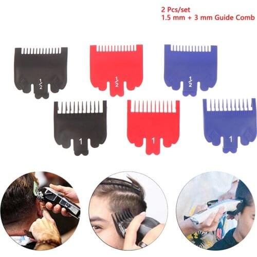 2PCS Professional Hair Trimmers Colorful Hair Clipper Limit Comb Guide Limit Comb Trimmer Guards For Universal