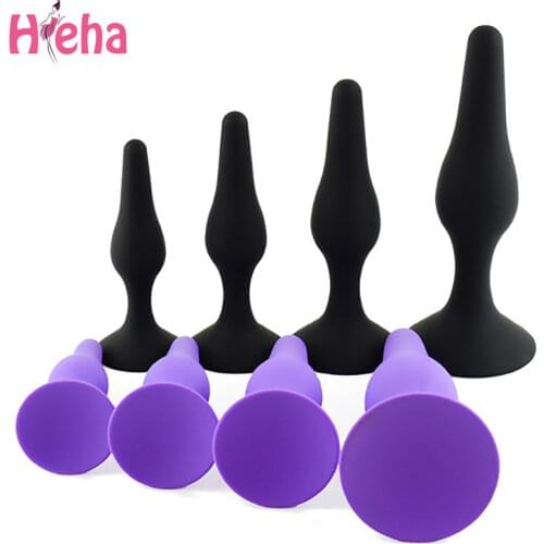 4PCS/Set Butt Plug for Beginner Erotic Toys Silicone Anal Plug Adult Products Anal Sex Toys for Men Women Gay Prostate Massager