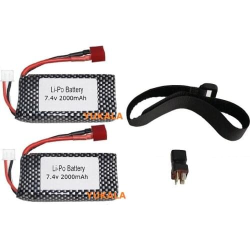 Upgrade to 4000mAh For XINLEHONG 9125 Remote Control Car Parts 7.4V 2000mah 2S Lipo Battery XLH 9125 battery 1600mah 7.4 V