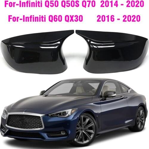 Carbon Fiber Side Rear View Mirror Cover Trim For Infiniti QX30 Q50S Q50 Q60 Q70 2014-2020