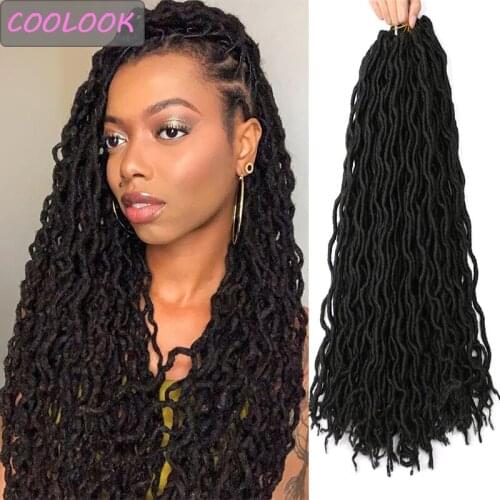 Gypsy Locs Crochet Hair for Black Women Soft Faux Locs Braids Hair Synthetic Ombre Brown Red Braiding Hair Extensions Dreadlocks