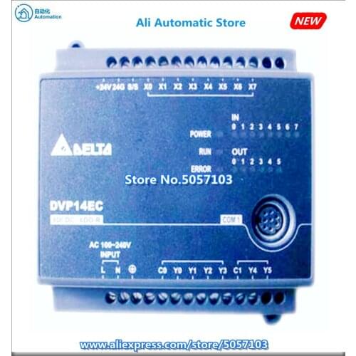 DVP14EC00R3 14-Point Host 8DI 6DO Relay 250VAC 24VDC 2A 4-Channel 20K Input RS-232 New