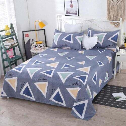 [Quality three-piece set] bed sheet + pillowcase 100% skin-friendly bed sheet pillowcase sanded bed sheet double single bed sing