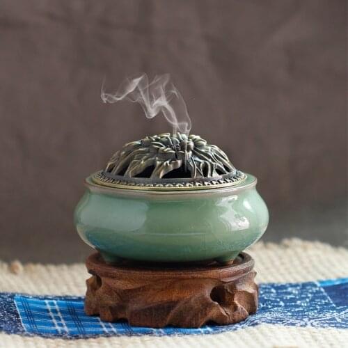 Longquan celadon incense burners aromatherapy incense burner stove antique ceramic incense fragrance of sandalwood incense