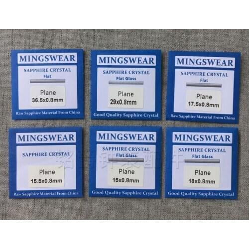 Real Sapphire! Free Shipping 1pcs 0.8mm Thick Size from 38mm to 40mm Flat Round Sapphire for Watch Repair