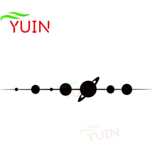 Planetary Decal Fashionable Body Window Decoration Personality PVC Waterproof Sunscreen Car Sticker Black/White/Red/Laser/Silver