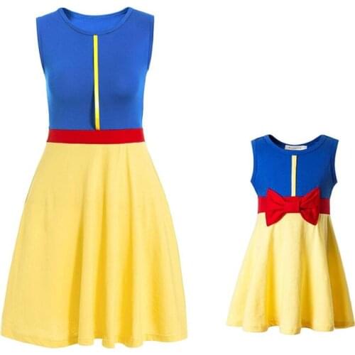 Adult Size Mommy Princess Dress Snow White Mommy and Me Matching Family cosplay Plus size Costume Womens princess dress Minnie