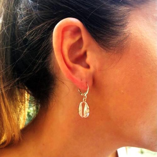 Popular Ocean Shell Hoop Earrings Bohemian Fashion Women Sun Moon Stars Cloud Scallop Gold Earring Gift For Her