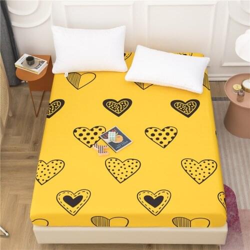 Printed Polyester Fitted Sheet with Elastic Rubber Band Cartoon Bed Sheet