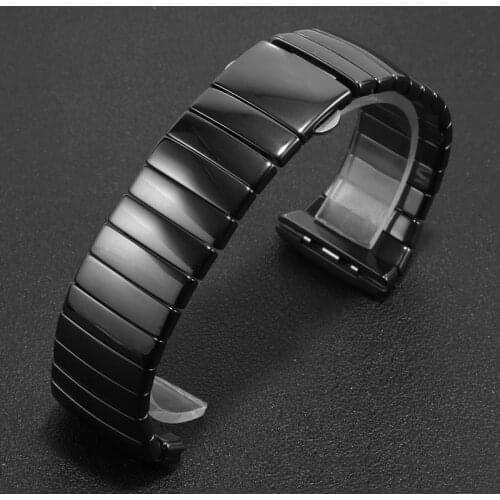 Ceramic Strap Substitute Rado Sintra Series Black Concave Interface Bracelet Males Watch Accessories 17 26 29mm