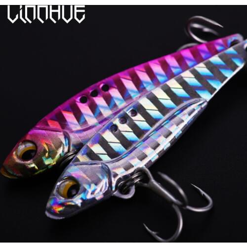 LINNHUE Metal VIB Fishing Lure 5g/7g/14g/17g/21g Fishing Tackle Crankbait Wobbler Bait Treble Hook Sinking Bait Tackle