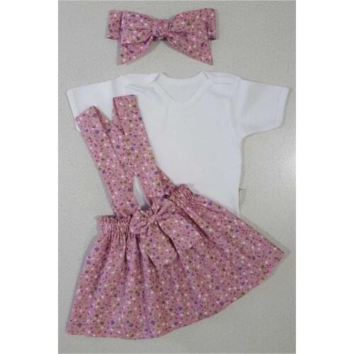 Female Child Pink Crispy Flower Dress Bandana Badi Suit