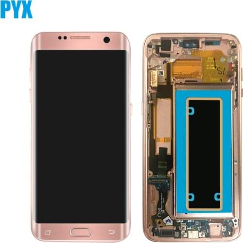 Full LCD Display Screen For Samsung Galaxy S7 Edge G935 G935F with Touch Screen Digitizer Assembly + Frame Free Shipping