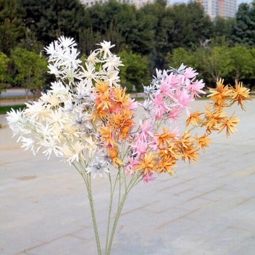 1pc Cangzhulan Single Branch Artificial Flowers Wedding Party Halls Decoration Flower diy Home Floral Arrangement Decoration