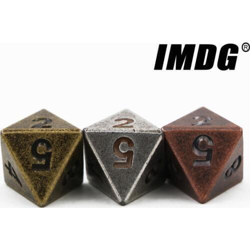 1pcs D8 Polyhedron RPG Dice 8-sides Accessories Metal Dice DND Different Color Digital Game Dice