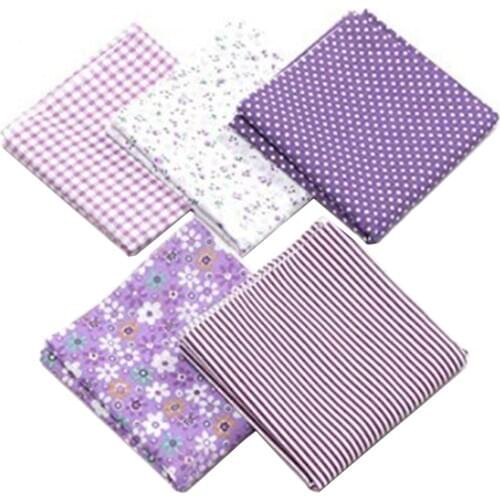5-Piece Printed Cotton Cloth Fabric Sewing Quilting Patchwork DIY Clothing Sewing Craft Fabric 50x50cm