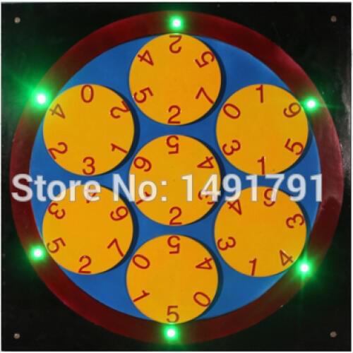 7 way rotary table props Takagism game props to open lock or controll motor real life room escape game