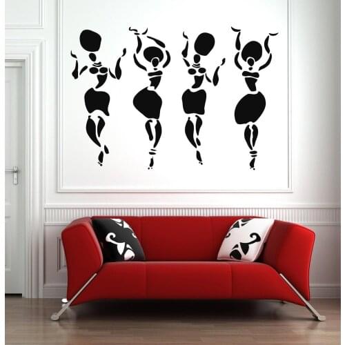African Girl Wall Decal Beautiful Woman Art Door Window Vinyl Stickers Beauty Salon Girls Bedroom Home Decoration Wallpaper Q507