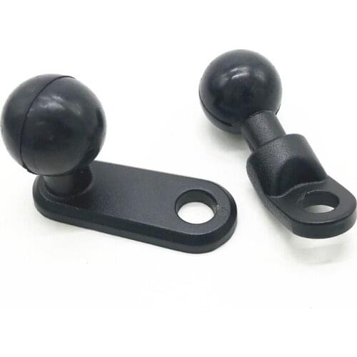 Aluminum Mini Motorcycle Mount Angled Base with 10mm Hole & 1 inch Ball for Gopro Camera, Smartphone, Garmin GPS