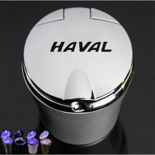 Car Ashtray With Led Lights With Cover Creative Personality Covered Car multi-function Car Supplies For Great Wall Haval H6 C50
