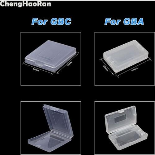 ChengHaoRan Game Cartridge Plastic Cases Game Cards Storage Box For GameBoy Pocket For GBA GBC GBP Protector Holder Cover Shell