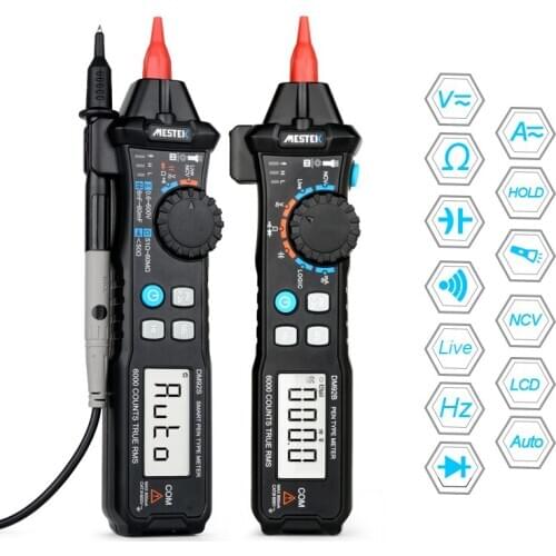 MESTEK Digital Multimeter 6000 Counts Pocket Pen Style Auto Range/Smart Multimeter NCV Detection DC/AC Voltage multimeter