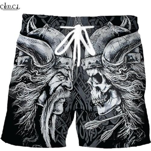 CLOOCL Norse Mythology Viking Tattoo Shorts 3D Print Men Summer Fashion Short Homme Casual Beach All-match Mens Pants
