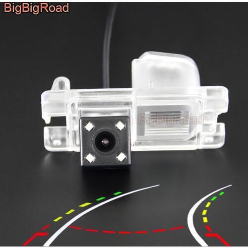 BigBigRoad For Mitsubishi Pajero Pinin TR4 iO America Version / L200 Triton 2015 Car Dynamic Trajectory Tracks Rear View Camera