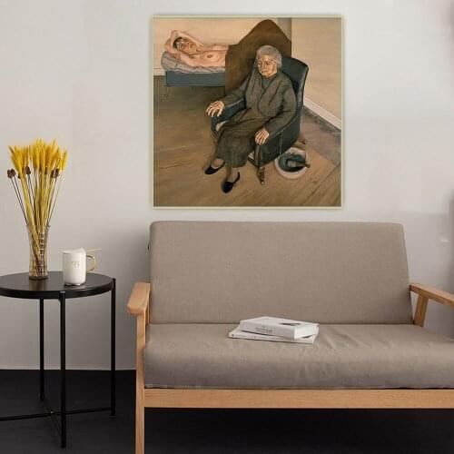 The Painters Mother IV, 1973 by Lucian Freud Canvas Art Oil Painting Aesthetic Decorative Picture Wall Decor Home Decoration