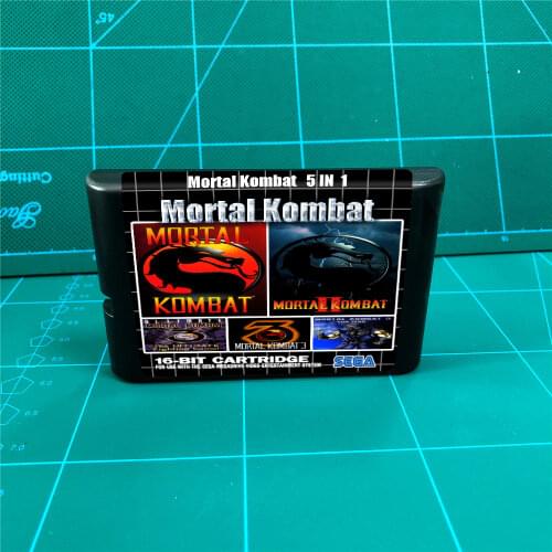 Mortal Kombat 5 in 1 (Mortal Kombat 1 2 3 Ultimate) - 16 bit MD Games Cartridge For MegaDrive Genesis console