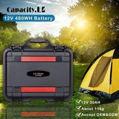12V200AH Lifepo4 lithium battery pack outdoor camping RV solar battery Ship battery with built-in solar charging 5KW controller