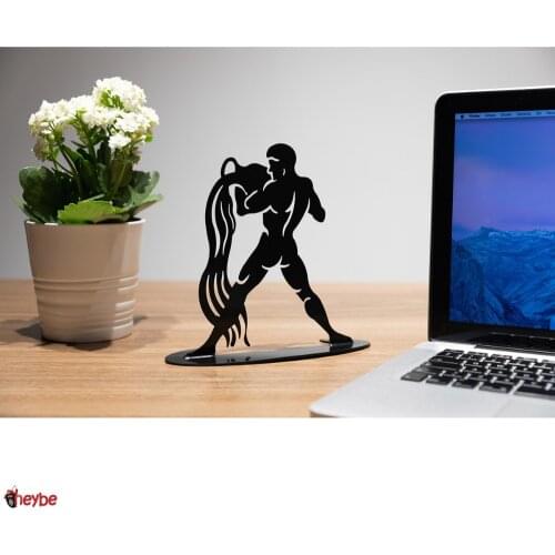 Metal Table and Shelf Decor and Art, Astrology Series, Zodiac Signs, Aquarius, Home Office Decoration High Quality Great Gift Ideas New Fashion Trend Luxury Modern Creative Table Decorations Desk Figurine Sculpture