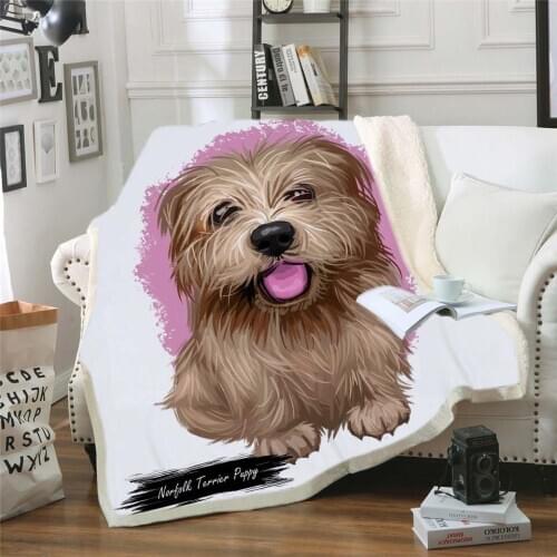 Fashion Winter Cotton Wool Square Animal Blanket Thick Plush 3D Digital Printing Blanket New Arrivel 2020