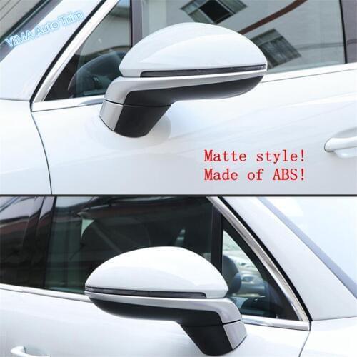 Lapetus Car Styling Door Rearview Mirror Strip Cover Trim ABS For Porsche Cayenne 2018 - 2021 Matte / Chrome / Carbon Fiber Look