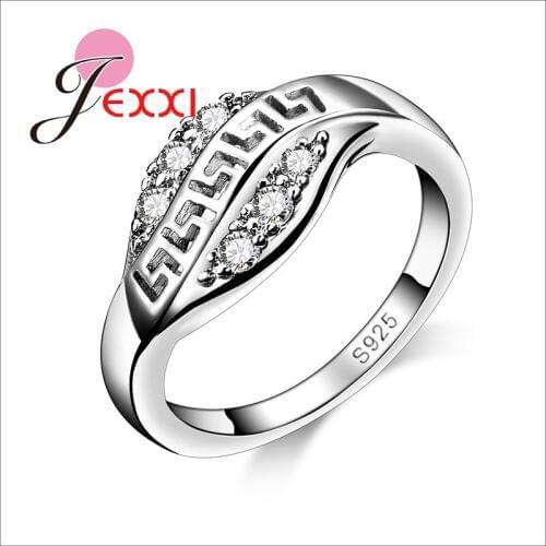 New Product Round Wedding Band Stainless 925 Sterling Silver Women Finger Rings Elegant Engagement Jewelry Free Shipping