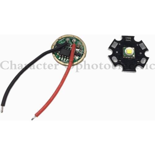 Brand New 10W 20MM/16MM Cool White Cree XM-L T6 XML T6 LED Light + DC 3.7V 2.5A T5 T6 LED Dimmer Driver For DIY Torch Flashlight