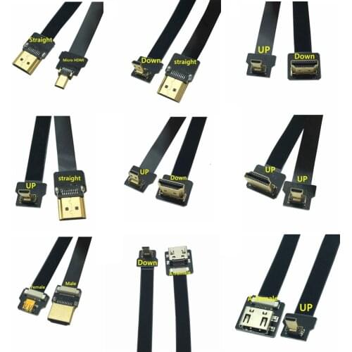 FPC Ribbon Flat Micro HDMI-compatible-Cable Pitch 20pin For HD-HDTV FPV Multicopter Aerial Photography