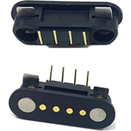 Spring-Loaded DC Magnetic Pogo Pin Connector 4 Pin Male Female Charging Test Antenna Thimble Bluetooth Headset Waterproof Probe