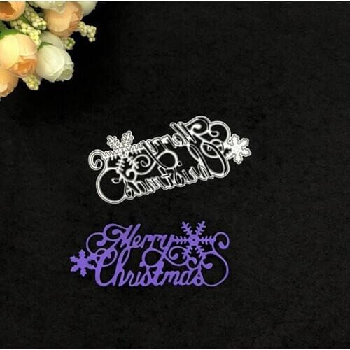 10*4.2cm MERRY Christmas Dies Cut Word Metal Cutting Dies New Christmas Stamps And Dies For Card Making Craft Dies Scrapbooking