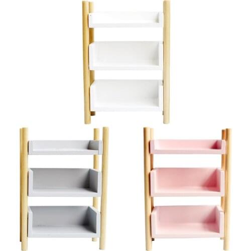 Nordic Dollhouse Storage Rack Furniture Model Mini Room Home Decoration