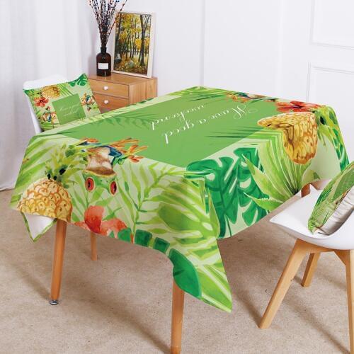 Nordic style Green plants waterproof Tablecloth house restaurant wedding home decoration Picnic mat on table round gift friend