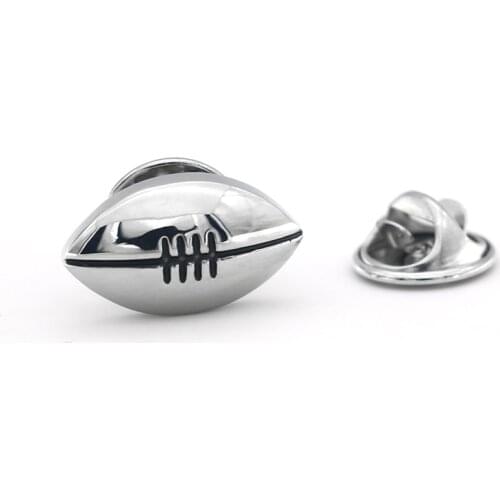 Sport Rugby Design Suit Pin For Men Fashion Brooch Ladys Lapel Pin Clothing Backpack Badge Quality Brass Material