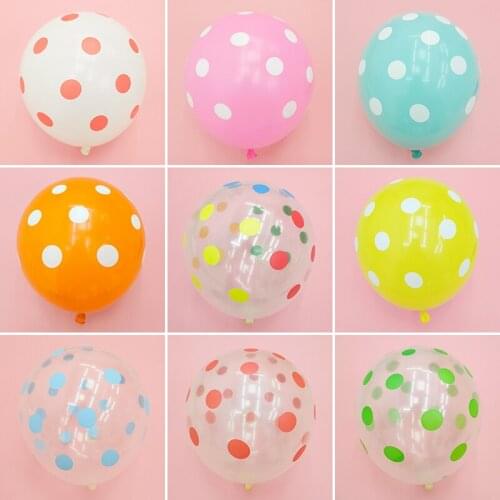 15pc 12inch Black White Polka dot Latex Balloons Red Wave Point Globos Birthday Wedding Party hot selling decoration Baby Shower